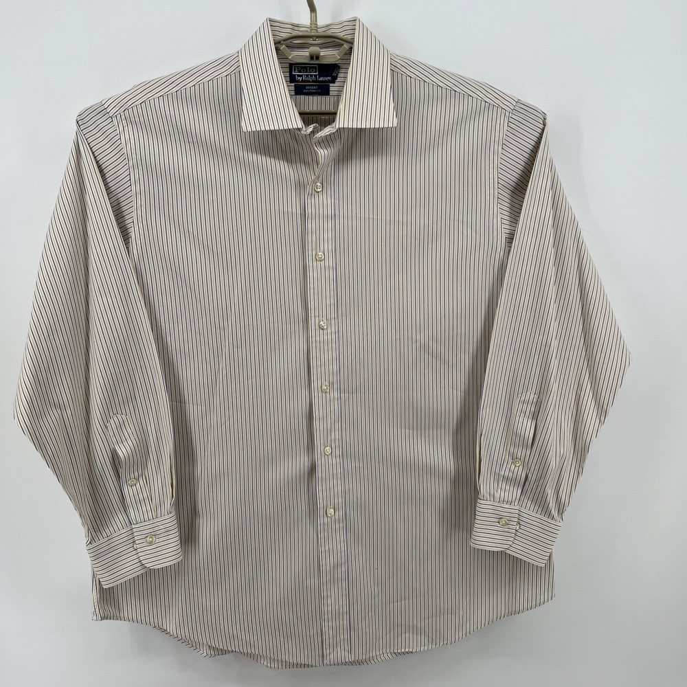 Polo Ralph Lauren Regent Custom Fit Striped Button-Down Shirt Size 18-36/37